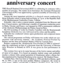 KSU centenary
Sunday Times of Malta
4.03.2001