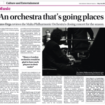 Orchestra going places
Sunday Times of Malta
10.05.2015
