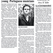 Portuguese youth orchestra
Sunday Times of Malta
10.06.2001