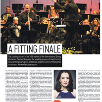 A Fitting Finale 1
Sunday Times of Malta
27.03.2016