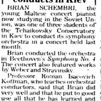 Conducting in Kiev
Sunday Times of Malta
28.12.1980