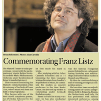 Commemorating Liszt
Times of Malta
1.04.2011