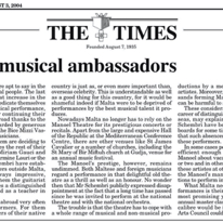 Musical ambassadors
Times of Malta
3.08.2004