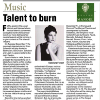 Talent to burn
Times of Malta
3.12.2004