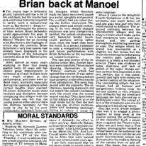 Back at Manoel
Times of Malta
4.05.1981
