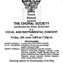 Choral Society concert
Times of Malta
7.06.1989