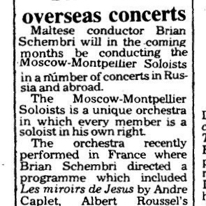 Overseas concerts
Times of Malta
8.02.1993
