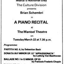 Manoel Theatre recital
Poster
10.03.1983