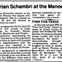 At the Manoel
Times of Malta
18.04.1988