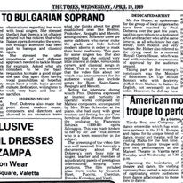 Dobreva tribute
Times of Malta
19.04.1989